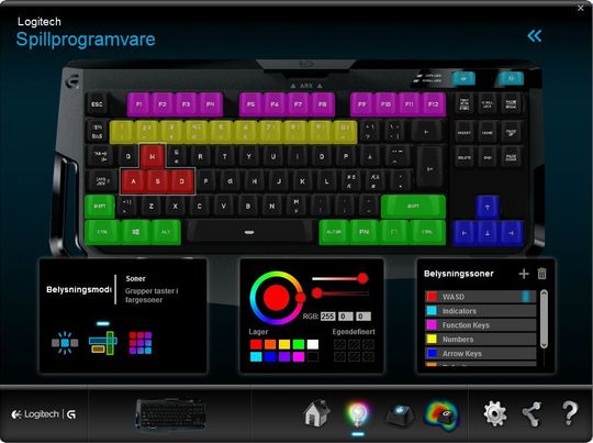 Programvaren fra Logitech.
