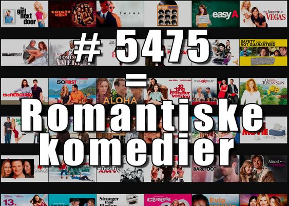 En av de aller største underkategoriene ser ut til å være romantiske komedier. Hvem hadde trodd?