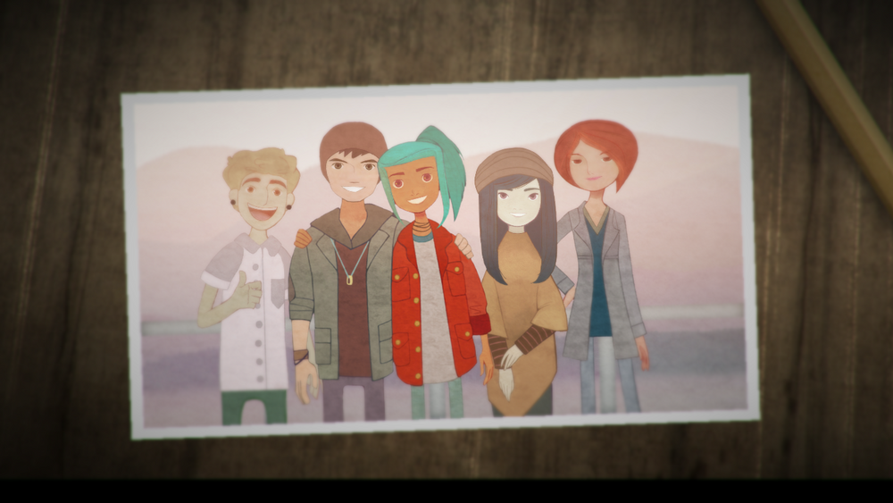 Heile femkløveret: Ren, Jonas, Alex, Nona og Clarissa.