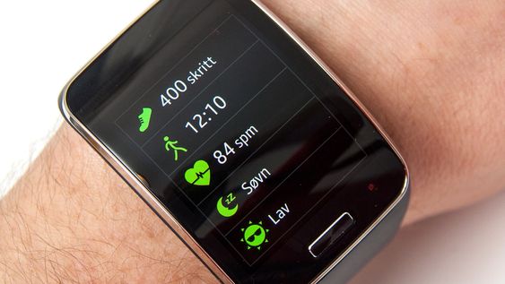 Det er mange trenings- og helsefunksjoner på Gear S.