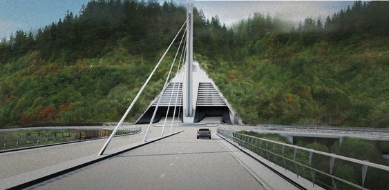 Tunnelportal for en framtidig Byåsentunnel inngår i plan- og designkonkurransen. 