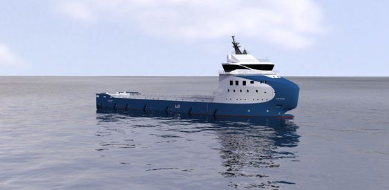Intensjon: Nordic American Offshore har et par måneder på seg til å bekrefte bestillingen av to PSV-erer fra Vard Aukra med Vard 1 08 design.  