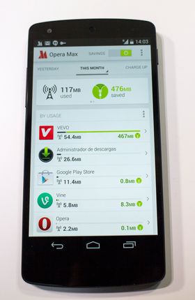 Datasparebøsse: Opera Software lanserer Opera Max appen som knapper inne på databehovet til mobiltelefonene gjennom å komprimere det som sendes. 