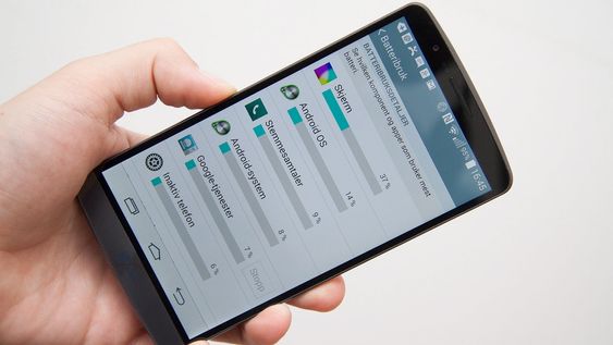 I Android får du en komplett oversikt over hvilke funksjoner som bruker mest batteri. 