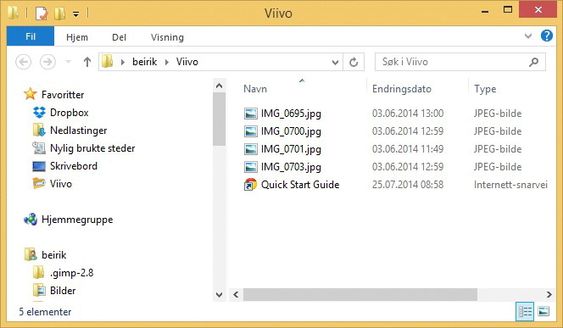 I stedet for å lagre direkte i Dropbox, lagrer du i Viivo i stedet.