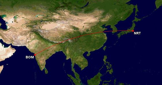 Per i dag er det ANAs flyrute mellom Tokyo-Mumbai som er den lengste med B737 (B737-700ER).