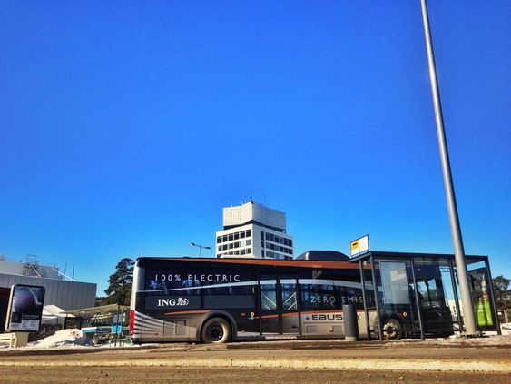 Ebusco YTP-1 i Finland der bussen siden desember er blitt testet i vinterforhold. 