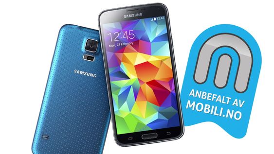 Vi anbefaler Samsung Galaxy S5. 