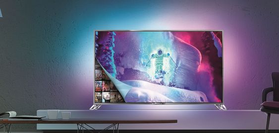 Imponerende: Med Ambilight på alle sider, nye mikrodimmeteknologi og med Android operativsystem er Philips nye toppmodell i 65-tommerklassen, 65PUS9809, litt av et skue. Men dyr blir den.