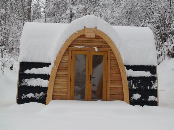 VINTERPOD: Minihuset skal ifølge produsenten tåle en skikkelig vinter.