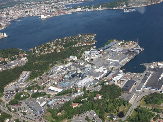 Elkem Solars fabrikk i Kristiansand. Foto: Elkem Solar