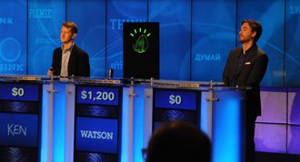 Fra IBM Watsons opptreden i Jeopardy i 2011.