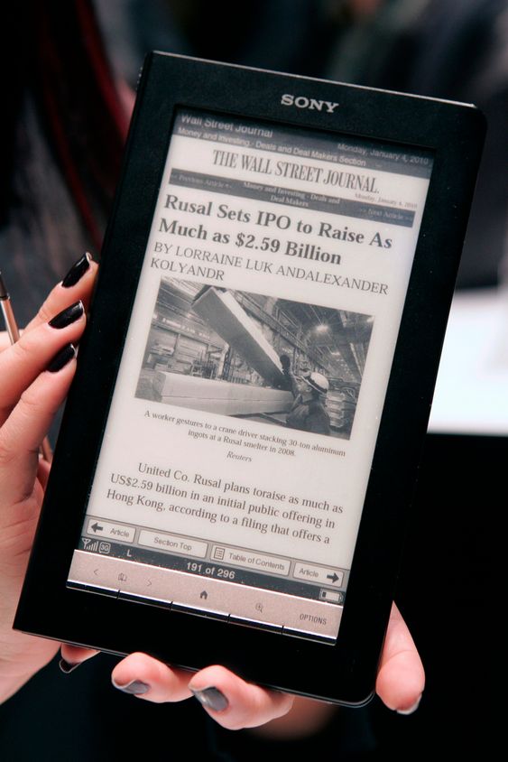 Sony e-bok elektronisk bok lesebrettSony "Daily edition" e-reader