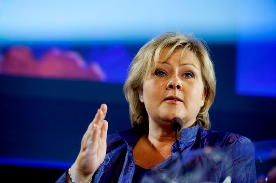 Erna Solbergpartileder Høyre