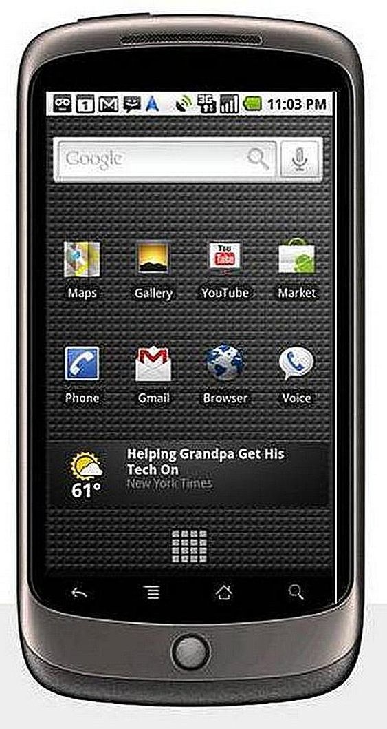 Nexus One Androide-telefonen fra Google.