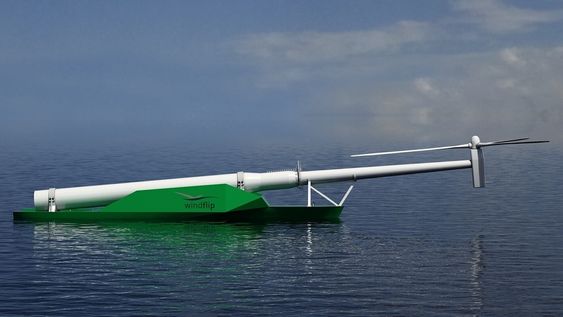 NY PRIS: Windflip er en lekter som skal frakte havvindturbiner ut til havs. Nå har det fått nok en pris - Cleantech Award.