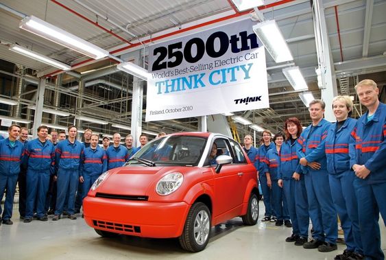 Produksjonen av Think City nummer 2 500 ble feiret på fabrikken i Finland i dag.
