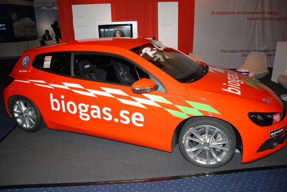 E.ONs VW Scirocco som går på metangass.