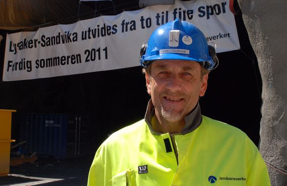 Kjell Bjarne Lillekvam, byggeleder for Veidekke i Bærumstunnelen
