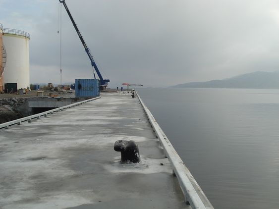NY KAI: BioWood Norway har etablert en ny  dypvannskai for å kunne ta i mot de store båtene.