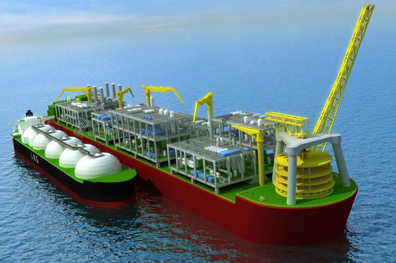 Flytende LNG-prosessanlegg. Shell, Technip og Samsung. FLNG