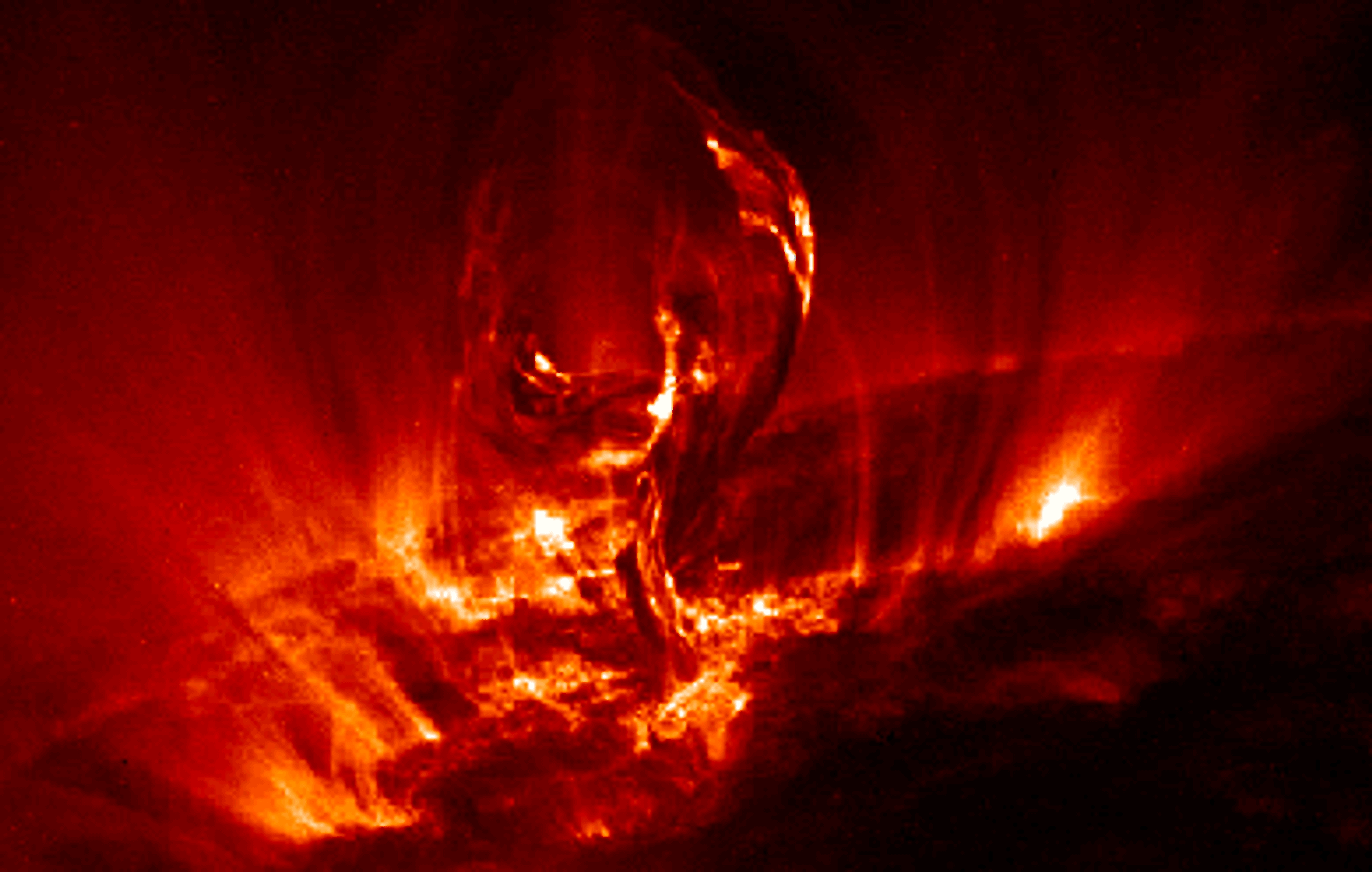 Såkalte solflares er en viktig årsak til temperatursvingninger på jorden. Her fotografert av NASA.