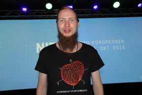 Smart ingeniør: Øystein Grønbdahl som ble nummer tre i "Norges smarteste" på NRK, jublet for at studentene nå får stemmerett i Nito. Foto: Tormod Haugstad 
