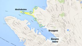 Bergen har planer for landstrøm til flere kaier i byen.