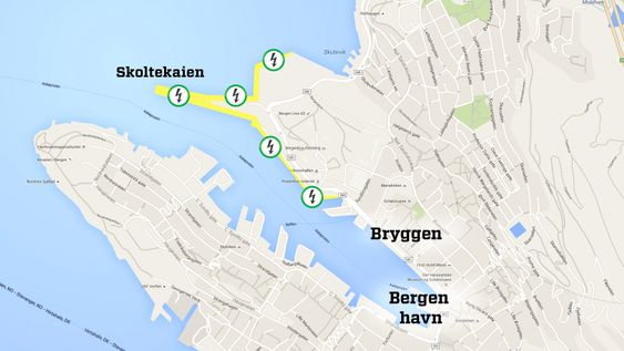 Bergen har en ambisiøs plan for landstrømutbygging og søkte om støtte for hele prosjektet. Enova ga ikke en krone.