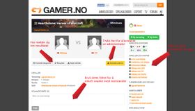 I høyremenyen til e-sportseksjonen på Gamer.no kan du til enhver tid se hvem som er din neste motstander. På selve kampsiden er det en rekke viktige funksjoner å bli kjent med.