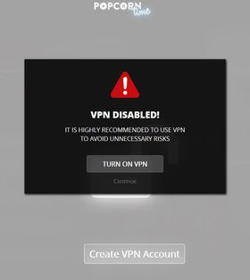 Popcorn Time er ikke spesielt populær blant rettighetshavere eller myndigheter. For å sikre deg anbefaler de at du aktiverer en VPN-løsning. Har du ikke en fra før, hjelper de deg med det også.