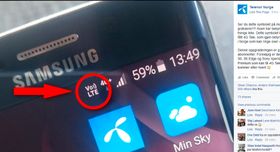  Galaxy S7 owners will  see a VoLTE symbol p & # xE5; their phones n  & # xE5; s function is activated. 