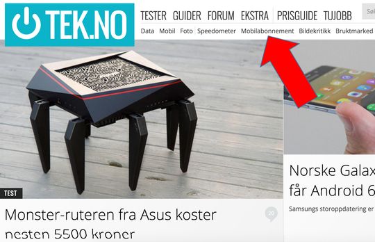 Her finner du Mobilabonnement-tjenesten.