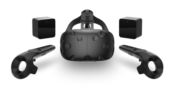 Med i pakken kommer selve brillene, to trådløse kontroller, to posisjonssensorer og to VR-spill.