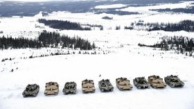 Stridsvogntreff: Amerikanske M1A1 og norske Leopard 2A4.
