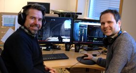 Rektor Erland Sandvik (t.v.) og avdelingsleder for idrettsfag, Jo Hjermstad.