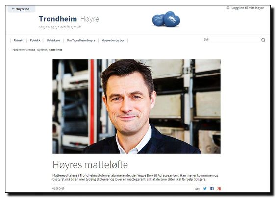 Brudd på kravene til universell utforming på Trondheim Aps nettsider.
