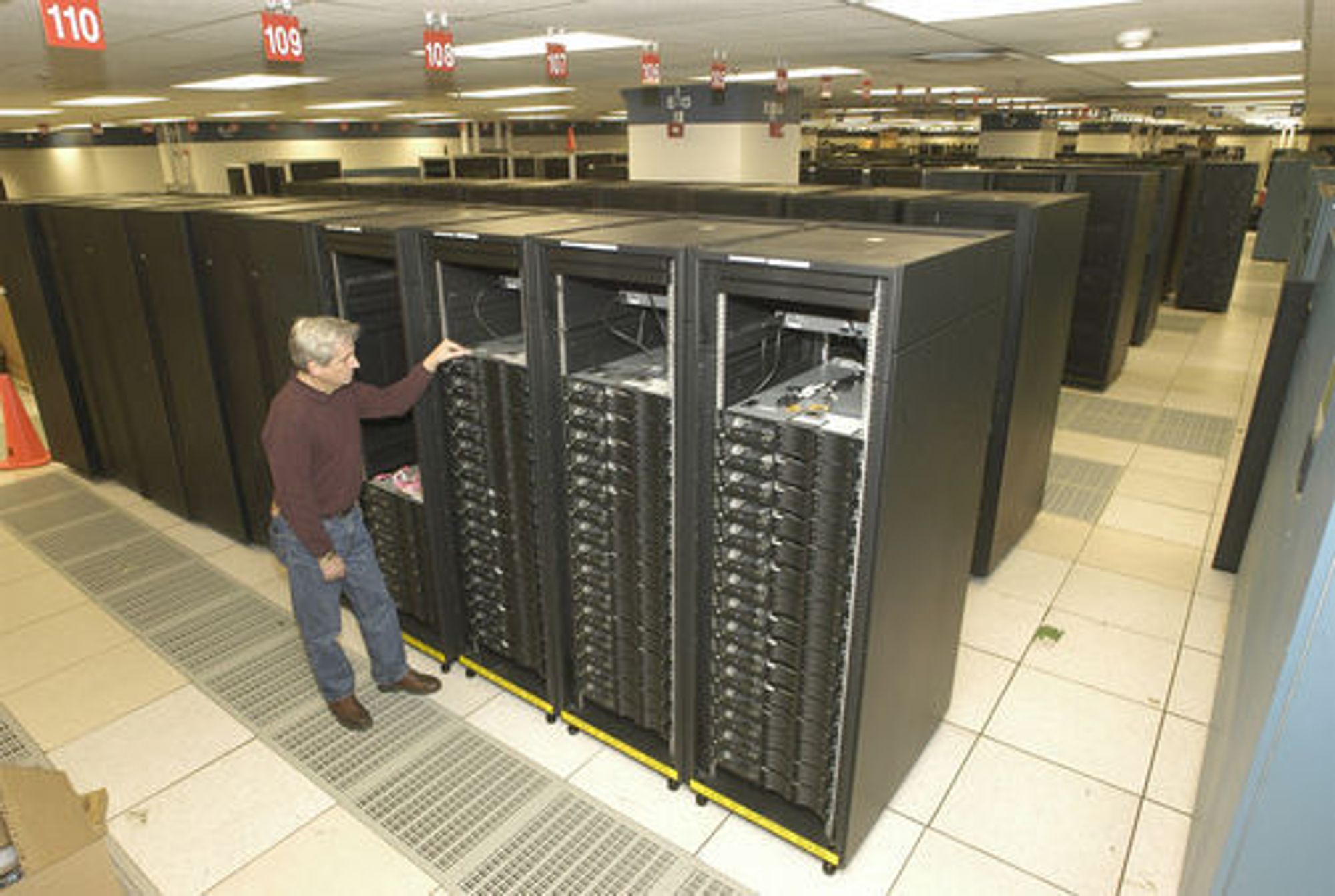 IBM Roadrunner under testing. Foto: IBM/Feature Photo Service