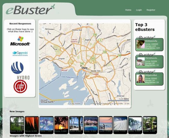 eBuster er et sosialt nettsted hvor hvem som helst kan rapportere inn miljøsvin.