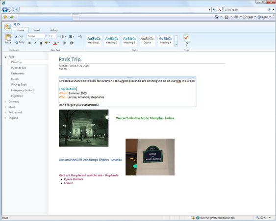 Redigering i Microsoft Office Web OneNote