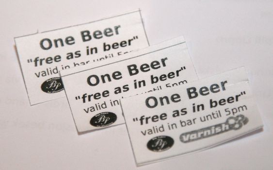 Fri programvare, eller free software, misforstås av mange. For å forklare sies det ofte "Free as in freedom, not free as in beer". Linpro forkastet denne forklaringen på sin Varnish-lansering.