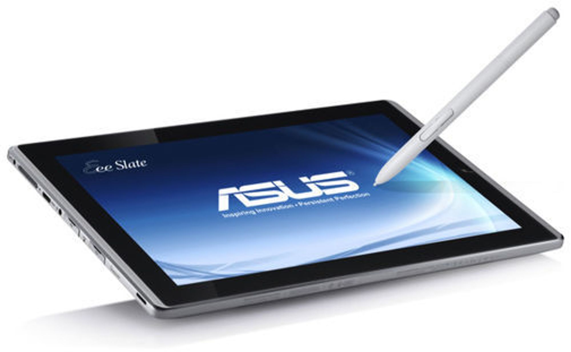 Asus Eee Slate EP121 er basert på Windows 7. Den har støtte for Bluetooth og mulighet for tilkobling av blant annet eksternt tastatur. 