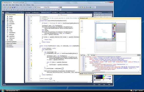 Det nye redigeringsverktøyet i Visual Studio 2010.