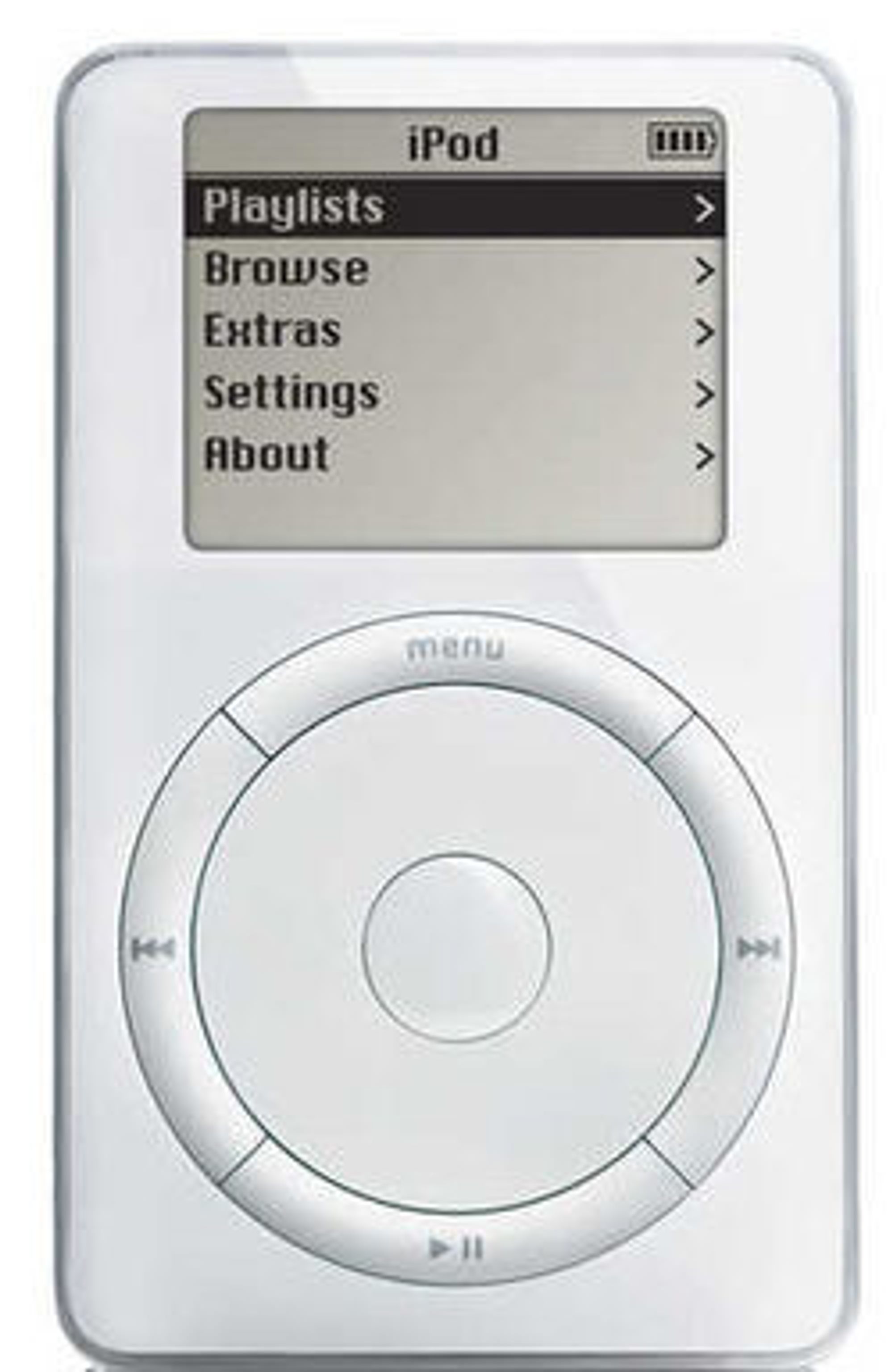 Den første utgaven av Apples iPod. 