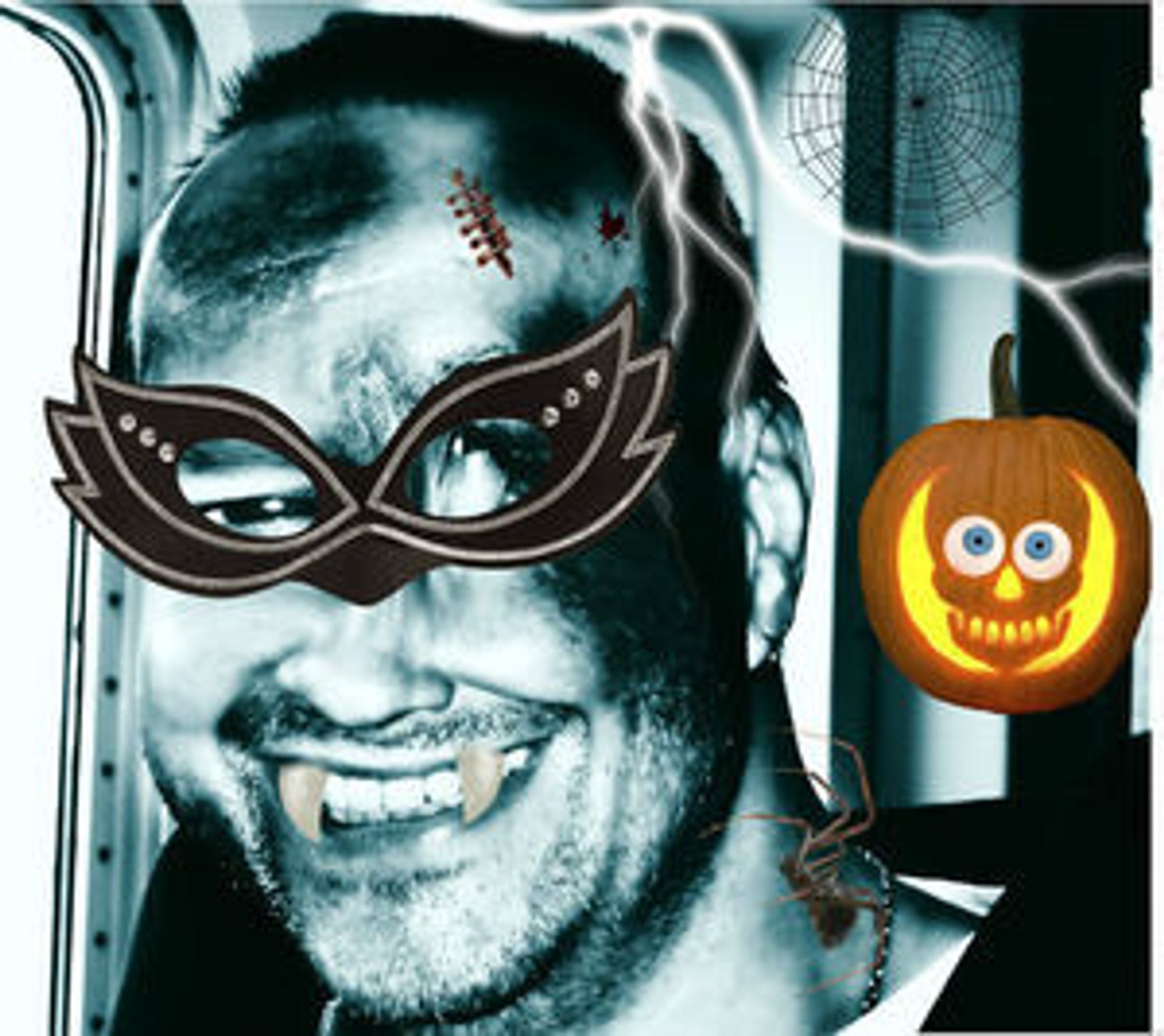 Litt kjapp redigering i Google+ Creative Kit har gjort journalisten klar for Halloween.