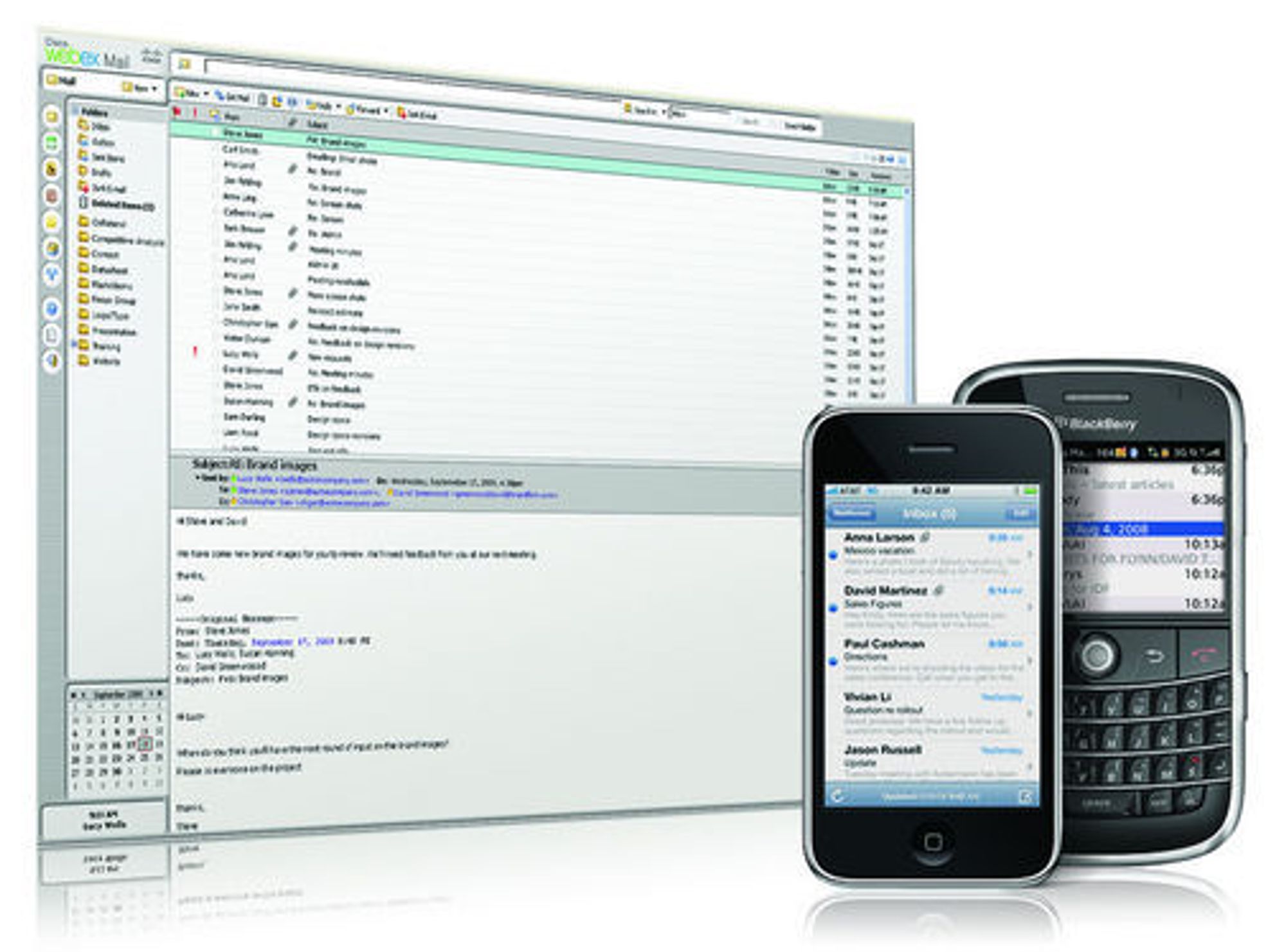 Webex Mail er en ny webbasert e-postløsning for bedrifter. Den gir brukerne tilgang til e-post fra pc-en eller fra en smart mobiltelefon.