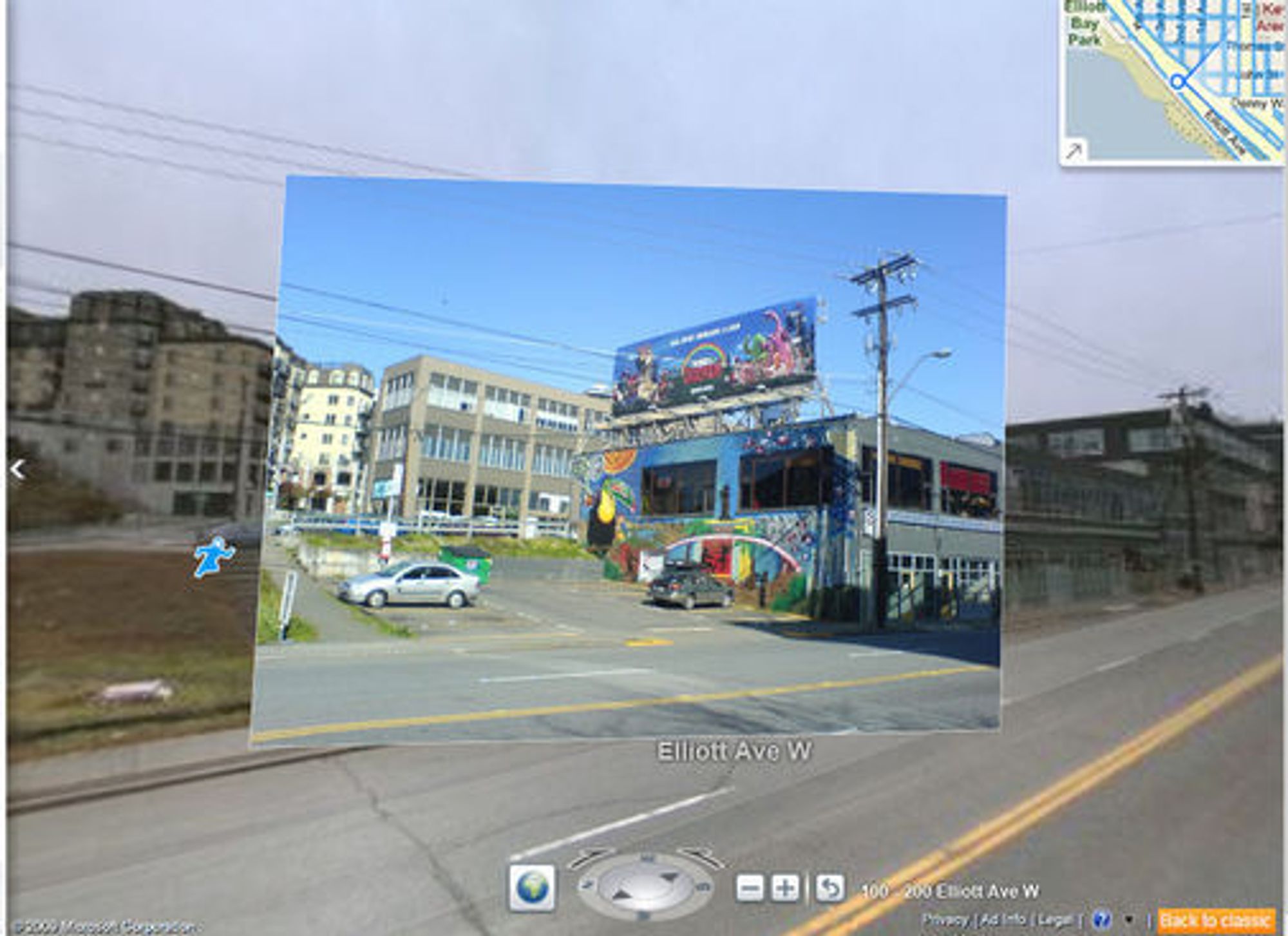 Bing Maps gatebilde fra Seattle med Streetside Photos