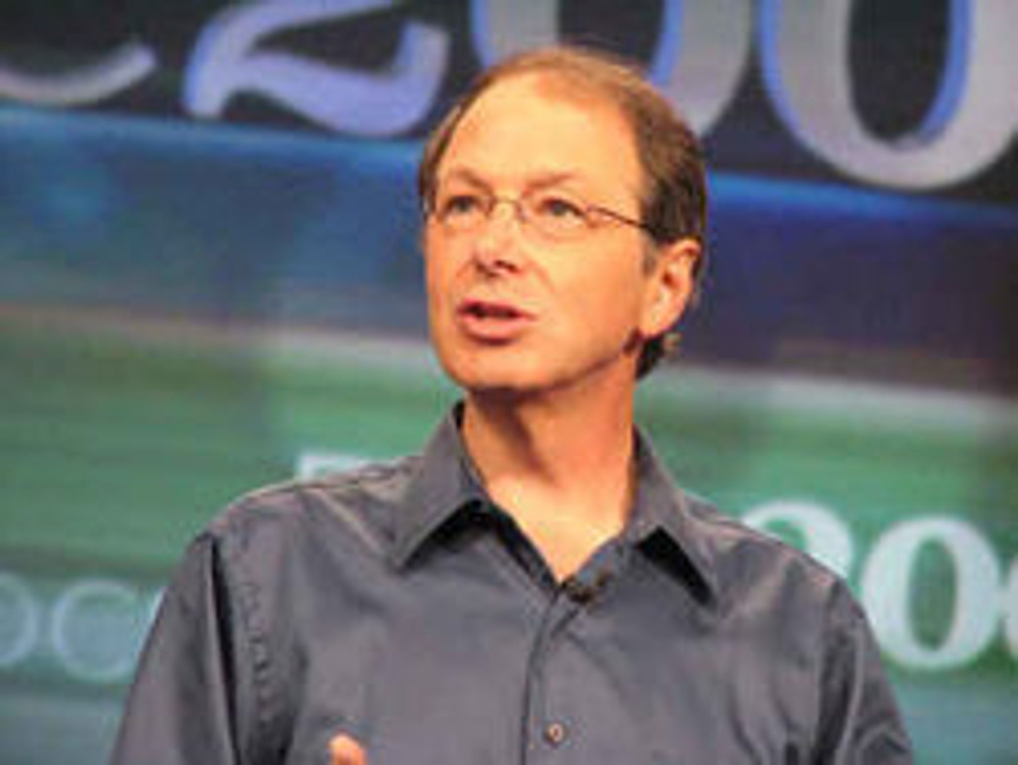 Rick Rashid, sjef for Microsoft Research, under PDC 2008.