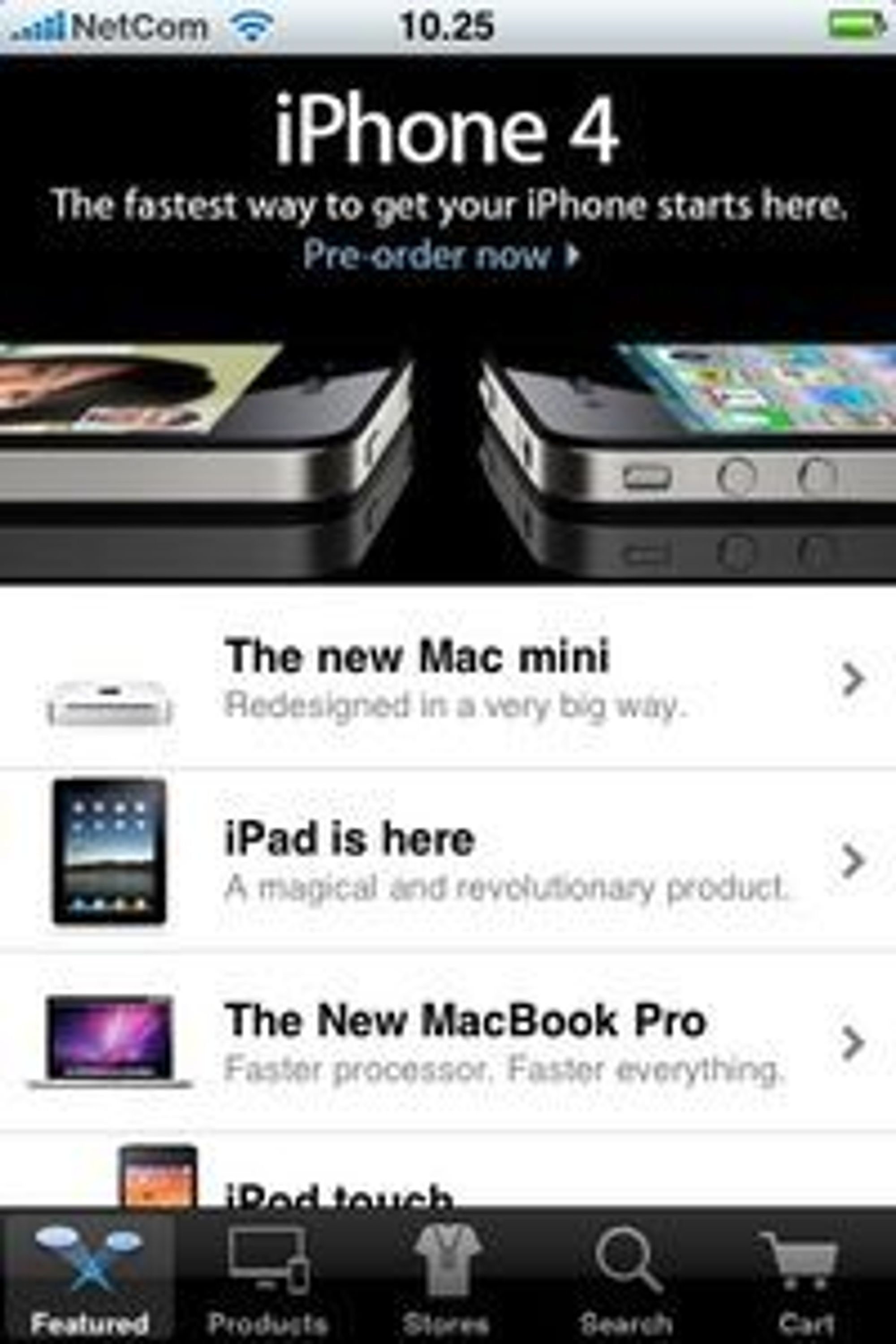 Hele butikken i lomma: Apple åpner nå varesalg gjennom en egen mobilapplikasjon.