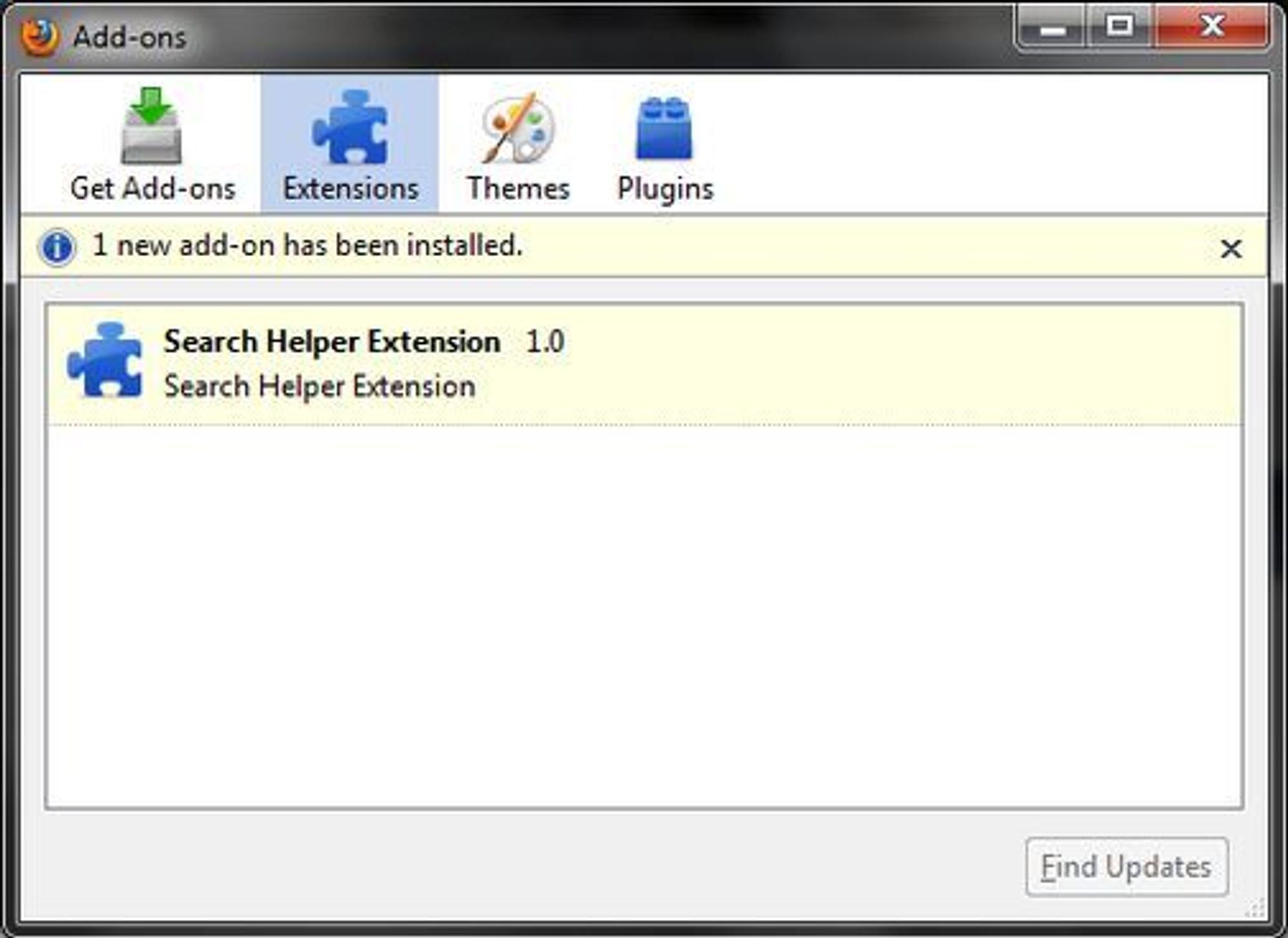 Microsofts Search Helper Extension til Firefox.